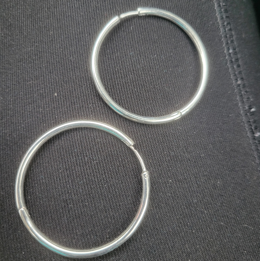 Silver Hoop Earrings